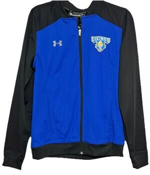 Under Armor Vikings Fitted Jacket Blue Black Long Sleeve Size Medium